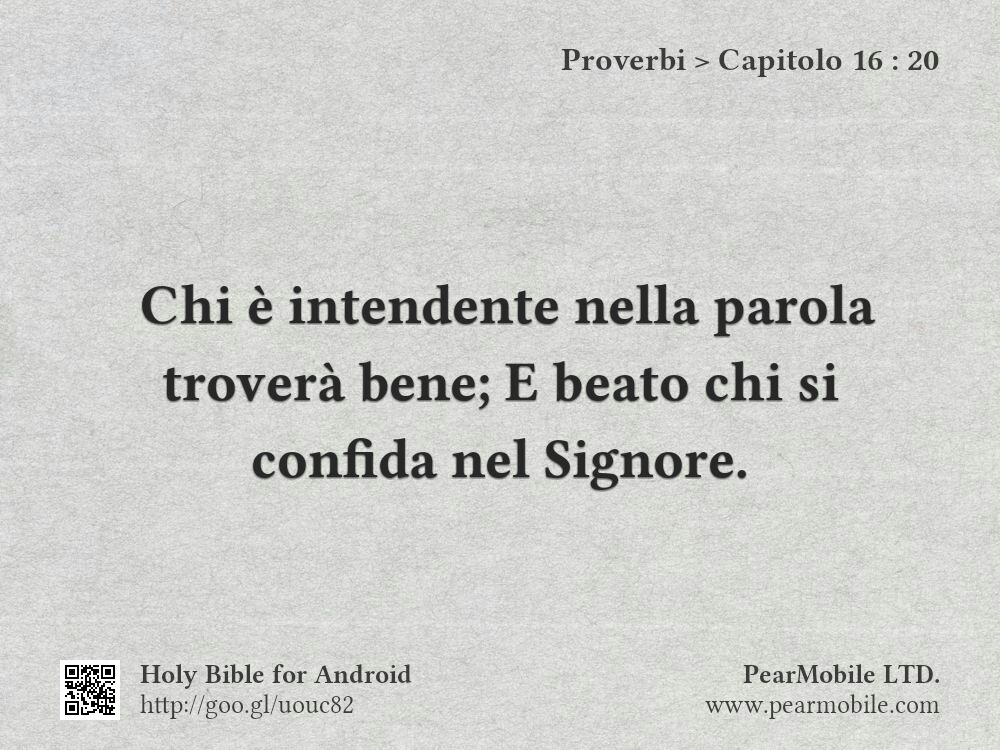 Proverbi, Capitolo 16:20
